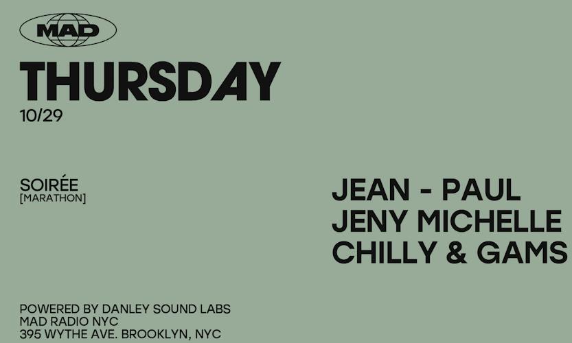 Soirée [Marathon]: Jean-Paul / Jeny Michelle / Chilly & Gams